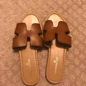Tan H Sandals